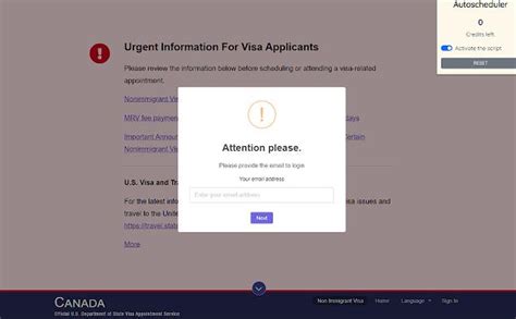 AIS Visa Auto Rescheduler .